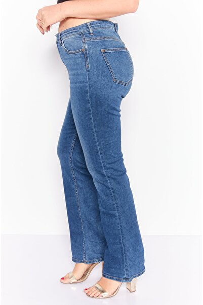 Esprit Women Bootcut High Rise Wide Leg Stretch Jeans, Navy