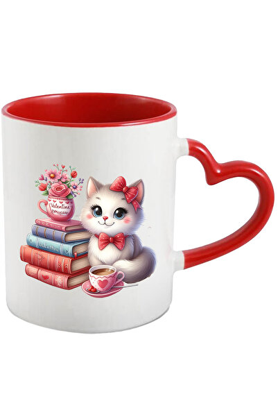 StoryGift Romania Cana cu o pisicuta vesela | cafea | fundite | teanc cu cart...