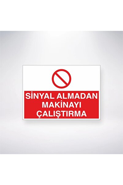 Reysa Tasarım تشغيل الماكينة بدون إشارة ملصق 20X28 سم