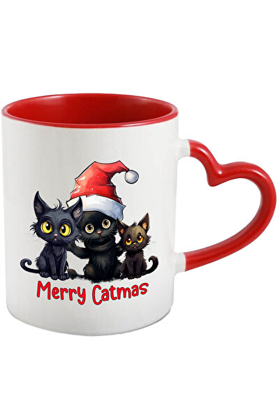 StoryGift Romania Cana cu pisoi negri cu mesajul "Merry Catmas", Craciun feri...