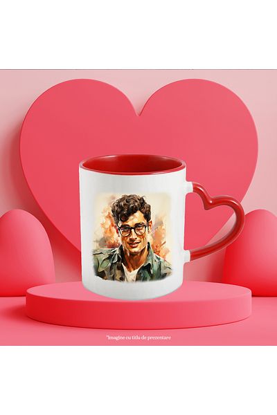 StoryGift Romania Mug With Jeff Goldblum, Actor, Star, Hollywood, Glasses, Multicolor 330 ml, Ce, Cu,STG.