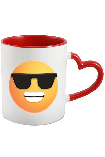 StoryGift Romania Cana Cu Ochelari De Soare, Zambet, Emoticon, Emoji, Multico...