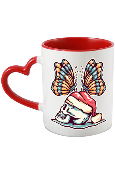 StoryGift Romania Cana Cu Fluturi, Craniu, Fes Craciun, Iarna, Multicolor 330...