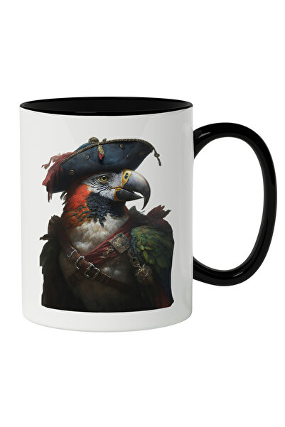 StoryGift Romania Cana Cu Papagal Tropical In Tinuta De Pirat, Palarie Inalta...