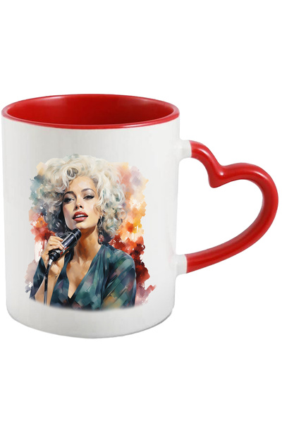 StoryGift Romania Cana Cu Marilyn Monroe, Celebritate, Arta, Actrita, Film, Hollywood, Multicolor , Cu Maner Inim
