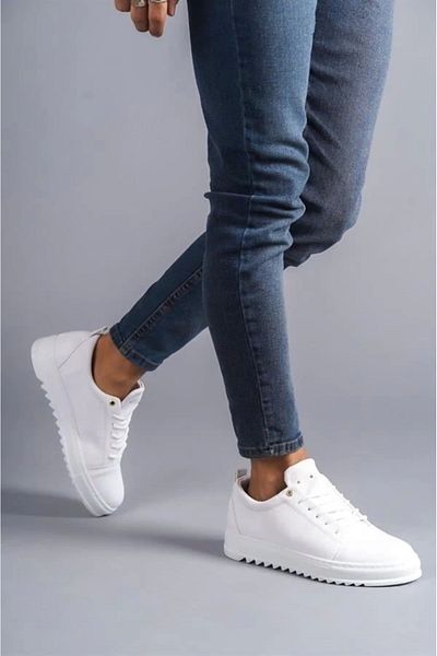 Store Slw152 Cool Lace-Up Skin Men's Casual Sports Classic Shoes Cbt - White