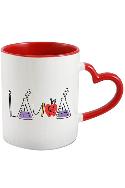 StoryGift Romania Cana Cu Numele Laura, Scoala, Chimie, Materii, Algebra, Geo...