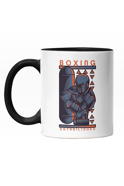 StoryGift Romania Cana Cu Text In Engleza Boxing Estabilizhed, Robot Din Metal antrenament Sac De , Cu Maner Negru