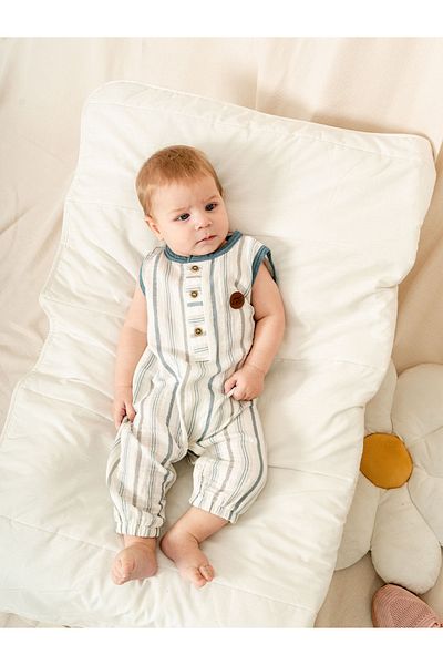 Kidaxi Patterned Muslin Baby Rompers |   Comfortable and Stylish Design |   3-24 Months |   Kd53218