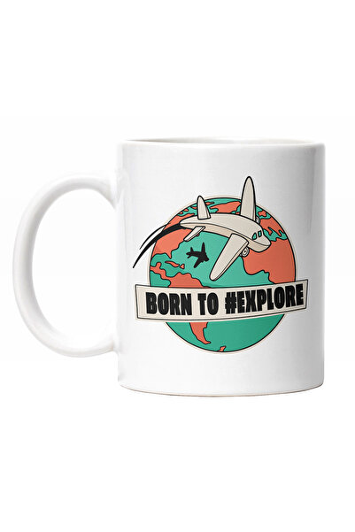 StoryGift Romania Cana Cu Avion In zbor Deasupra Planetei Pamant, Mesaj Motiv...