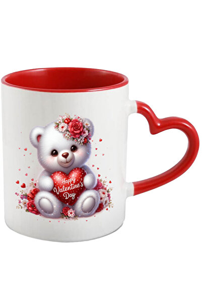 StoryGift Romania Cana cu un ursulet de plus | ilustratie | flori | trandafir...