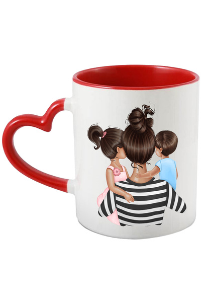 StoryGift Romania Cana cu mama care isi tine in brate cei 2 copii, fetita, ba...