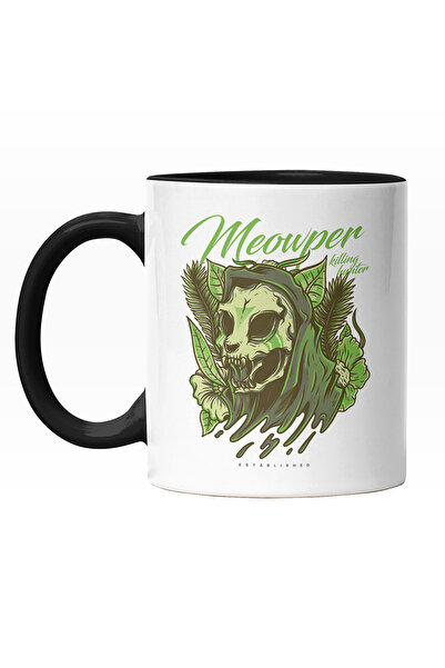 StoryGift Romania Cana Cu Craniu Schelete Motan Pisica Monstru Din Jungla Tex...