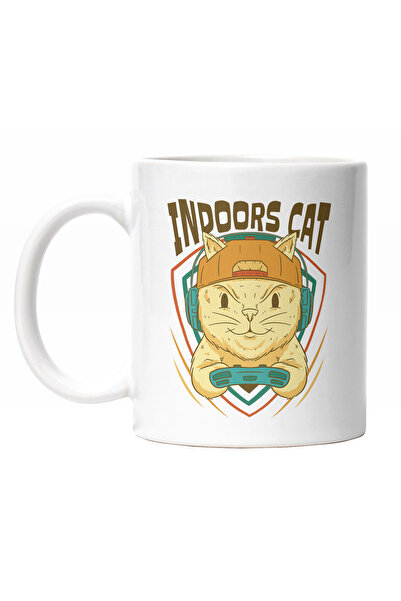 StoryGift Romania Cana Cu Pisica Gamer Maneta Play Station, Text In Engleza I...