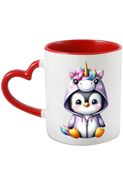 StoryGift Romania Cana cu un pinguin deghizat in unicorn, ilustratie, jucaus,...