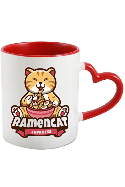 StoryGift Romania Cana Cu Mesaj In Engleza Ramencat Japanese, Pisica, Mancare...
