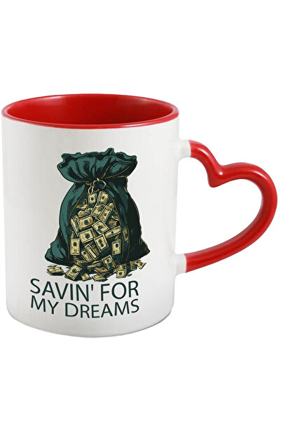 StoryGift Romania Cana Cu Mesaj In Engleza Savin' For My Dreams, Bani, Sac, V...