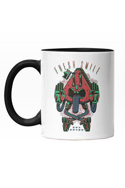 StoryGift Romania Cana Cu Felie De Pepene Cu Limba Lunga Scoasa Si Mainile Su...