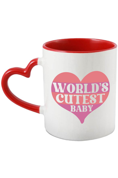 StoryGift Romania Cana cu inima si textul "World's cutest baby" - cel mai dra...
