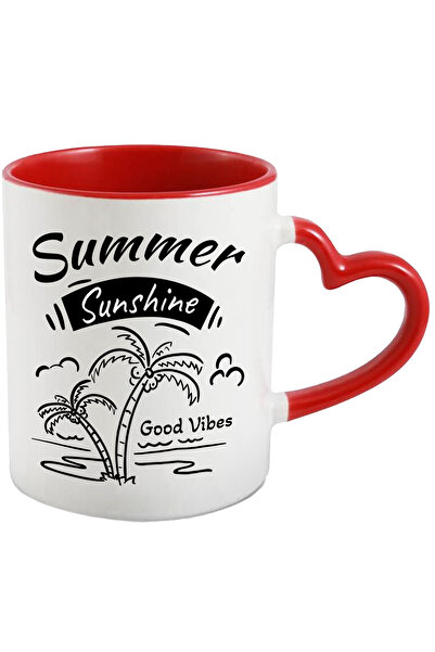 StoryGift Romania Cana Cu mesaj in Engleza Summer Shine, Good Vibes, Plaja Tr...