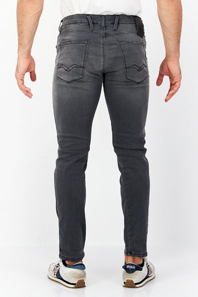 Replay Men Slim Fit Rip Stretchable Jeans, Black