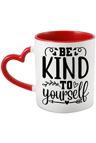 StoryGift Romania Cana cu inimioare si mesajul in engleza "Be kind to yoursel...
