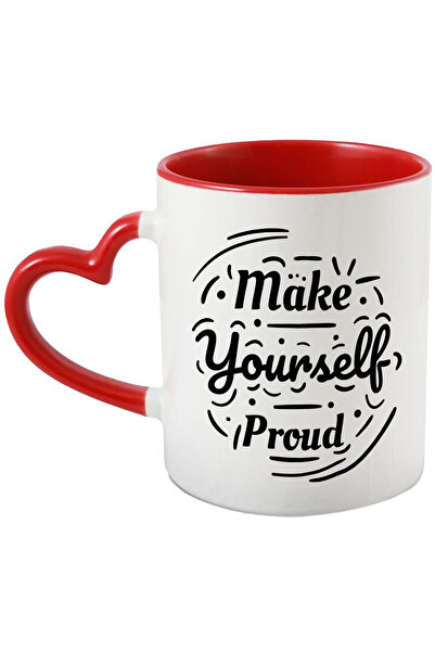 StoryGift Romania Cana Cu Mesaj In Engleza Freshly Baked Scratch, Copt, Proaspat, Paine, Alb Negru, Cu Maner Inim