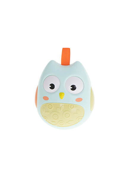 zola Jucarie interactiva pentru copii, 'kiwajka' model bufnita, cu sunete, 11x10x9 cm, albastra