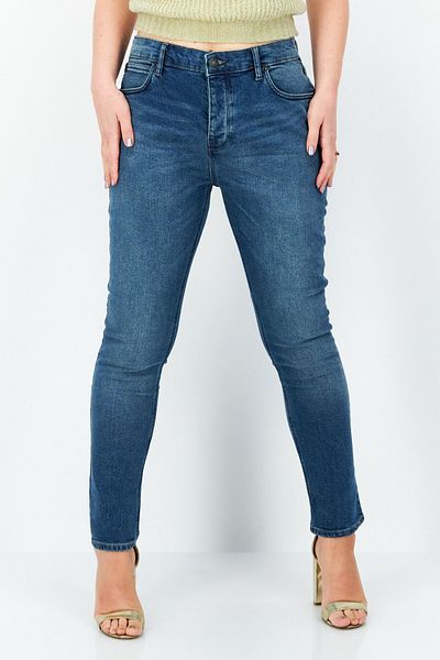 French Connection Women Super Skinny Fit Washed Stretchable Denim Jeans, Blue