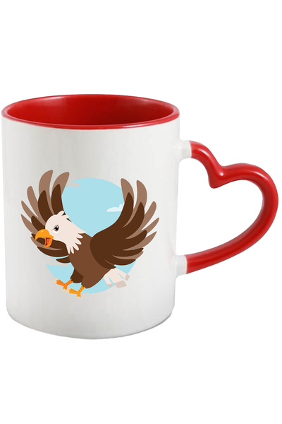 StoryGift Romania Cana Cu Vultur, Pasare, Cer, Zbor, Nori, Aripi, Multicolor ...