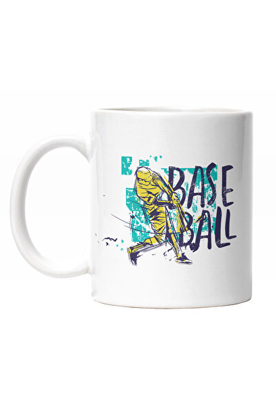 StoryGift Romania Cana Cu Jucator De Baseball Pregatit Pentru Joc, Sport In E...