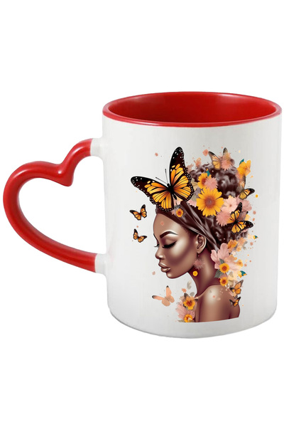 StoryGift Romania Cana cu o femeie de culoare | ilustratie | draguta | flutur...