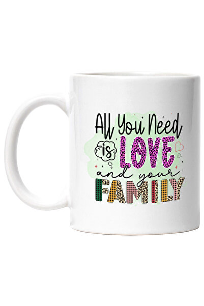 StoryGift Romania Cana cu mesajul "All you need is love and your family", ilu...