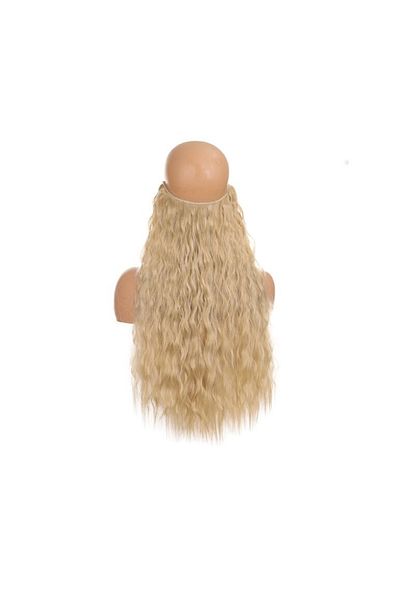 animis beauty Extensii par Blond Cenusiu, crete, tresa cu 5 clipsuri, 60 cm, fibra sintetica cu aspect natural