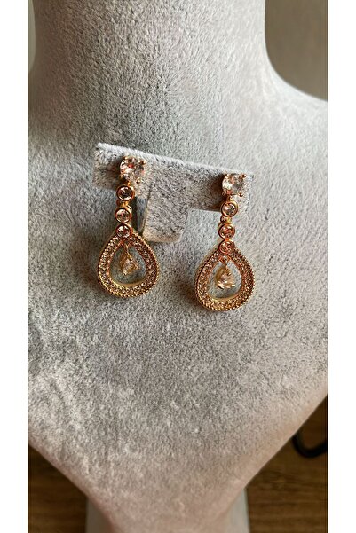 stainles steel KADIN ZİRKON TAŞLI DAMLA MODEL ÇELİK KÜPE