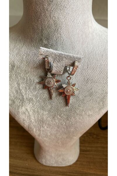 stainles steel KADIN KUTUP YILDIZLI ÇELİK KÜPE