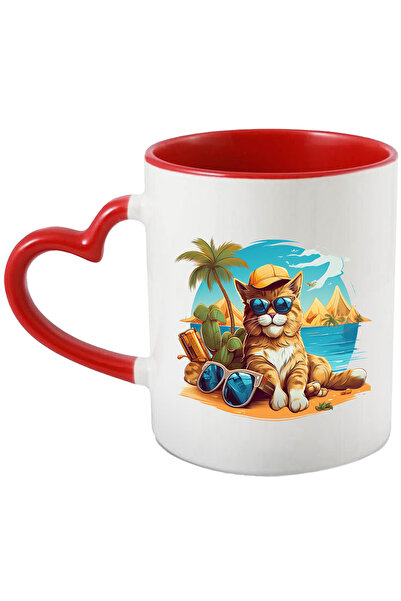 StoryGift Romania Cana cu o pisica pe plaja, ilustratie, relaxare, vacanta, p...