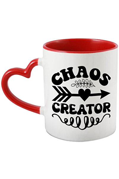 StoryGift Romania Cana cu ilustratie afisand o sageata si textul "Chaos Creat...