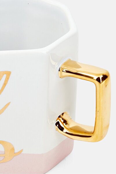 Ava & Viv Tops Girl Boss Octagonal Mug 450 ml, White