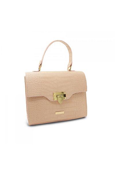 BESSO Bellissima Grazia genuine leather handbag Pale Pink