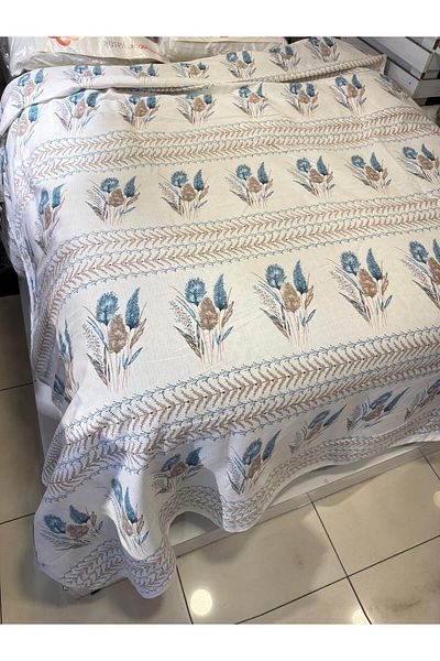 ŞENER HOME Ekin Pattern Printed 200X240 Cm. Double (Battal) Single Pike - Mint
