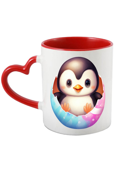 StoryGift Romania Cana cu un pinguin vesel | ilustratie | iese dintr-un ou sp...