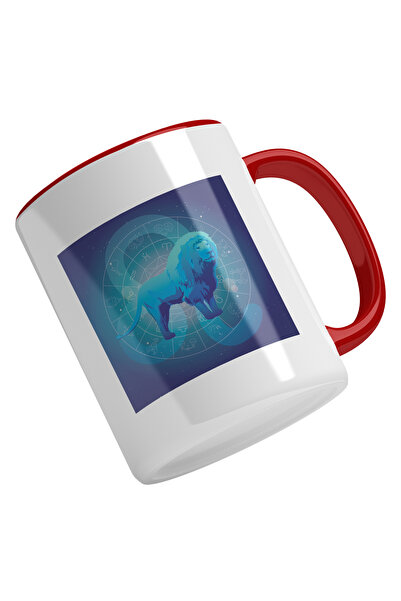 StoryGift Romania Cana Cu Semn Zodie Leu, Leo, Lion, Mituri, Zodiac, Albastru...