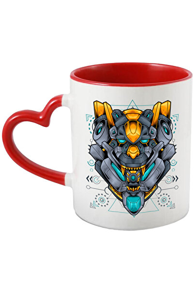 StoryGift Romania Cana Cu Cap De Leopard, Animal, Mecha, Robot, SF, Cyber, Mu...