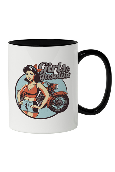 StoryGift Romania Cana Cu Fata Motocicleta Cu Bandana Rosie, Mesaj In Engleza...