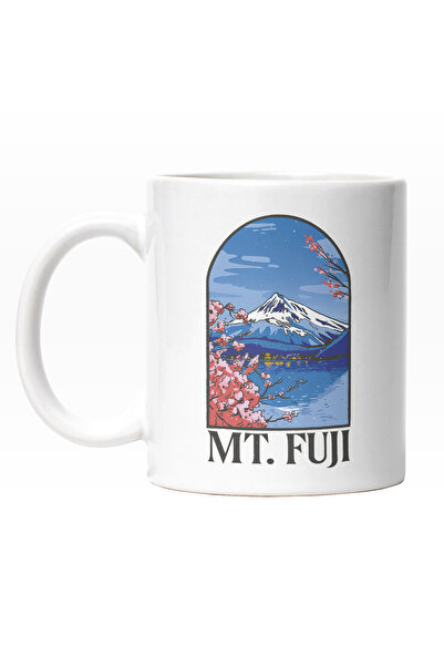 StoryGift Romania Cana Cu Tablou Priveliste Muntana DE Primvara, Text MT. FUJ...