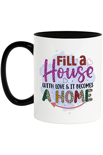 StoryGift Romania Cana cu mesajul "Fill a house with love & it becomes a home...