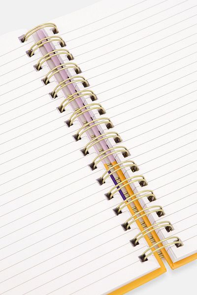Paperbuzz Flower Print Spiral Notebook, Purple Combo