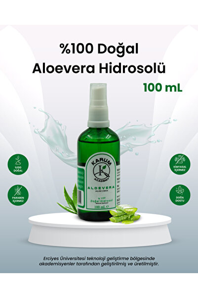 karum academy Aloe Vera Hidrosolü Yoğun Nem, Doğal Ferahlık 100mL