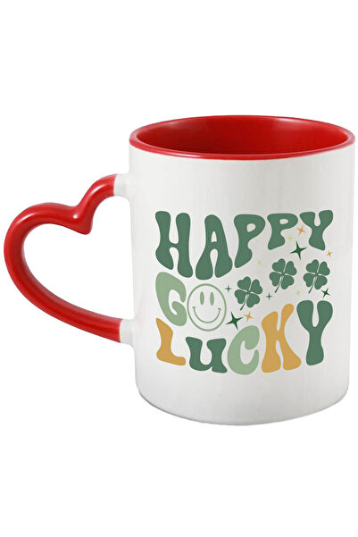 StoryGift Romania Cana cu trifoi cu patru foi si mesaj in engleza "Happy, go ...